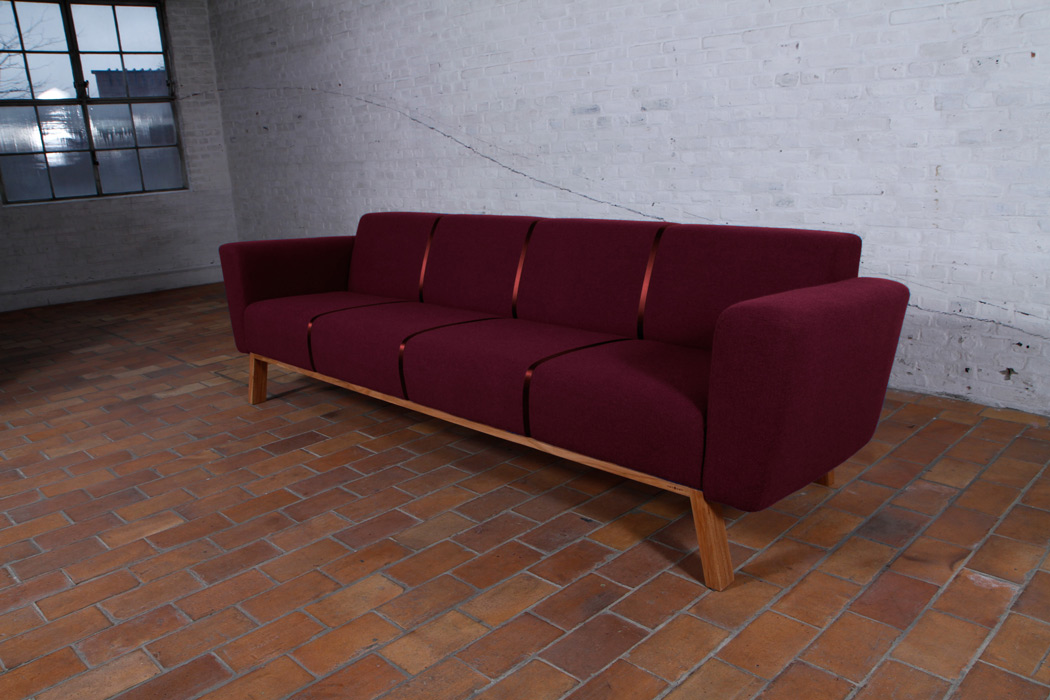 Brad our 4 seater sofa in Tweed fabric VanDen Collection